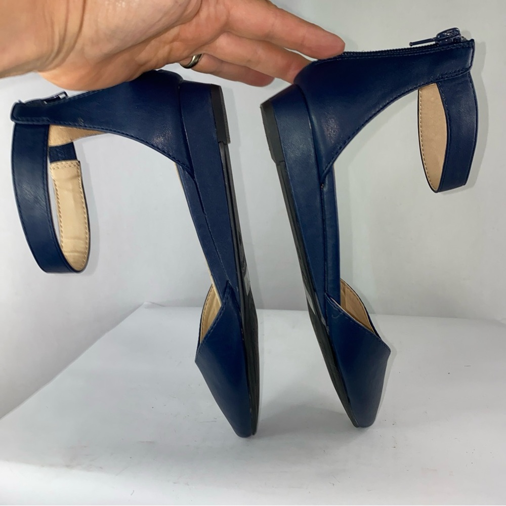 Dream Pairs Sandals New, Unworn Women’s Size 8 Blue Flats Closed Toe Zip Heel